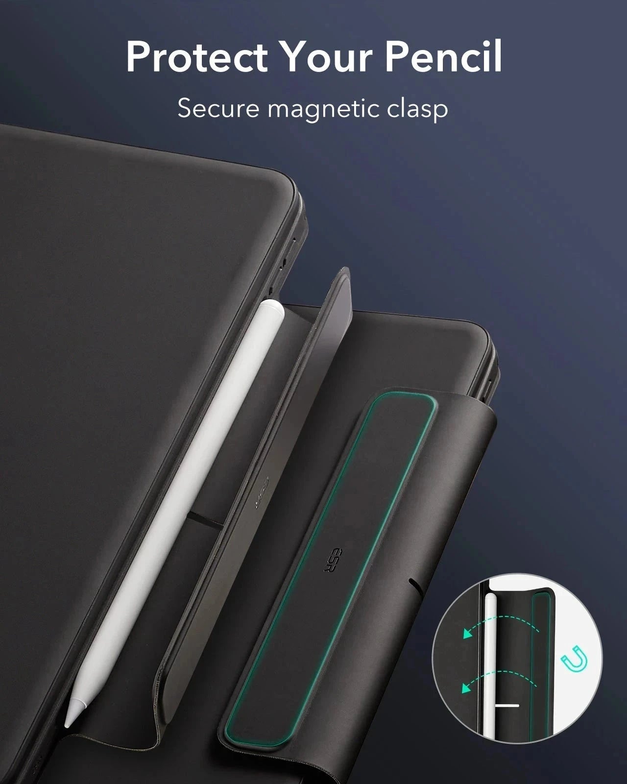 KF8 iPad Pro 13 inch2024 Rebound Magnetic Keyboard Case 360 US BLack