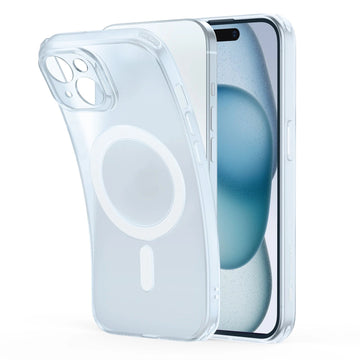 iPhone 15 Plus Max Zero Clear Case HaloLock frosted blue 01