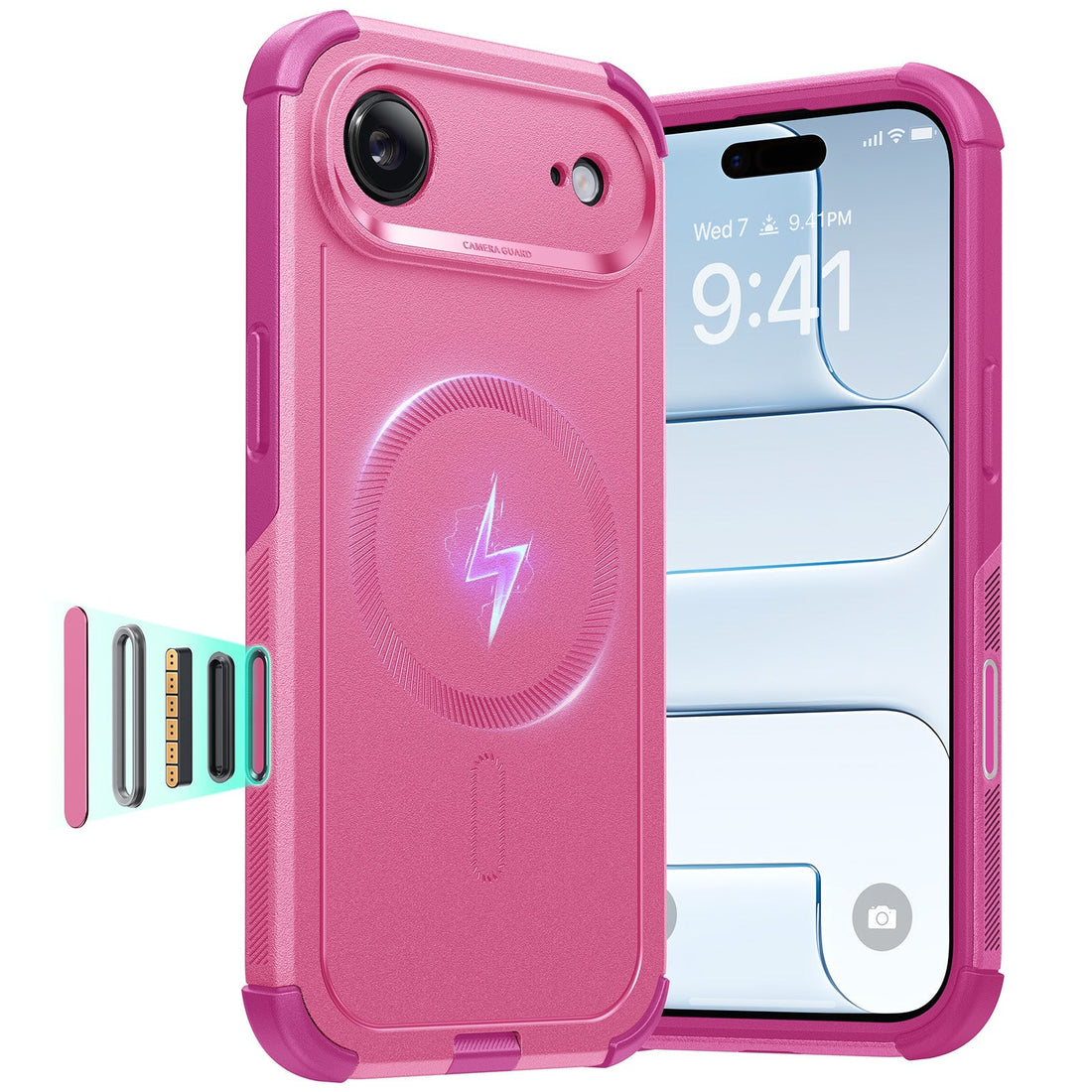 iPhone Air Cyber Tough Magnetic Case (Camera Control) - Rosy Pink ESR ESR