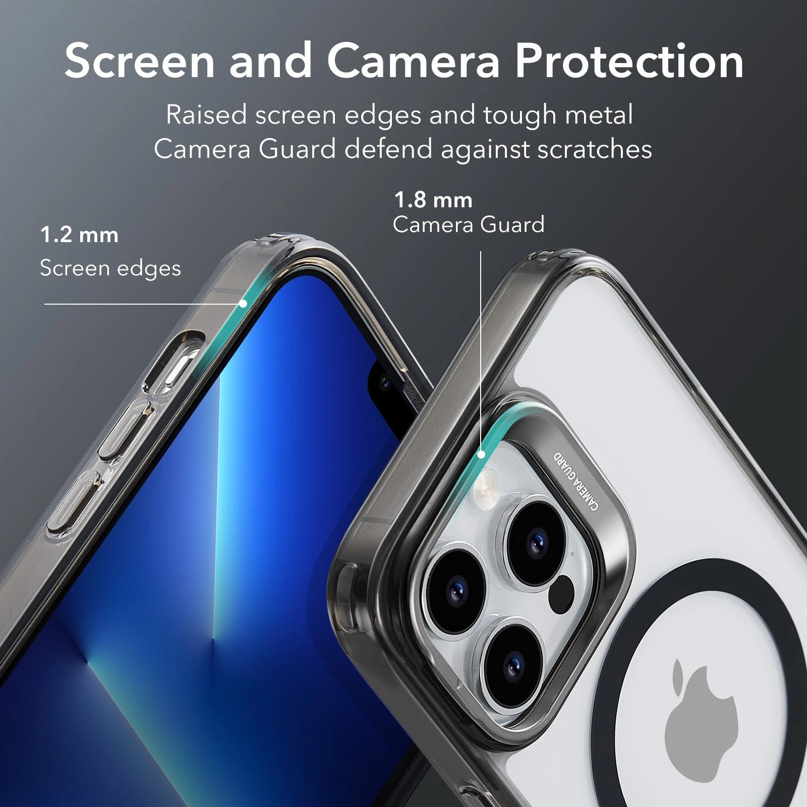 iPhone 13 Pro Max Classic Hybrid Case with Stash Stand (HaloLock) - Clear Black ESR ESR