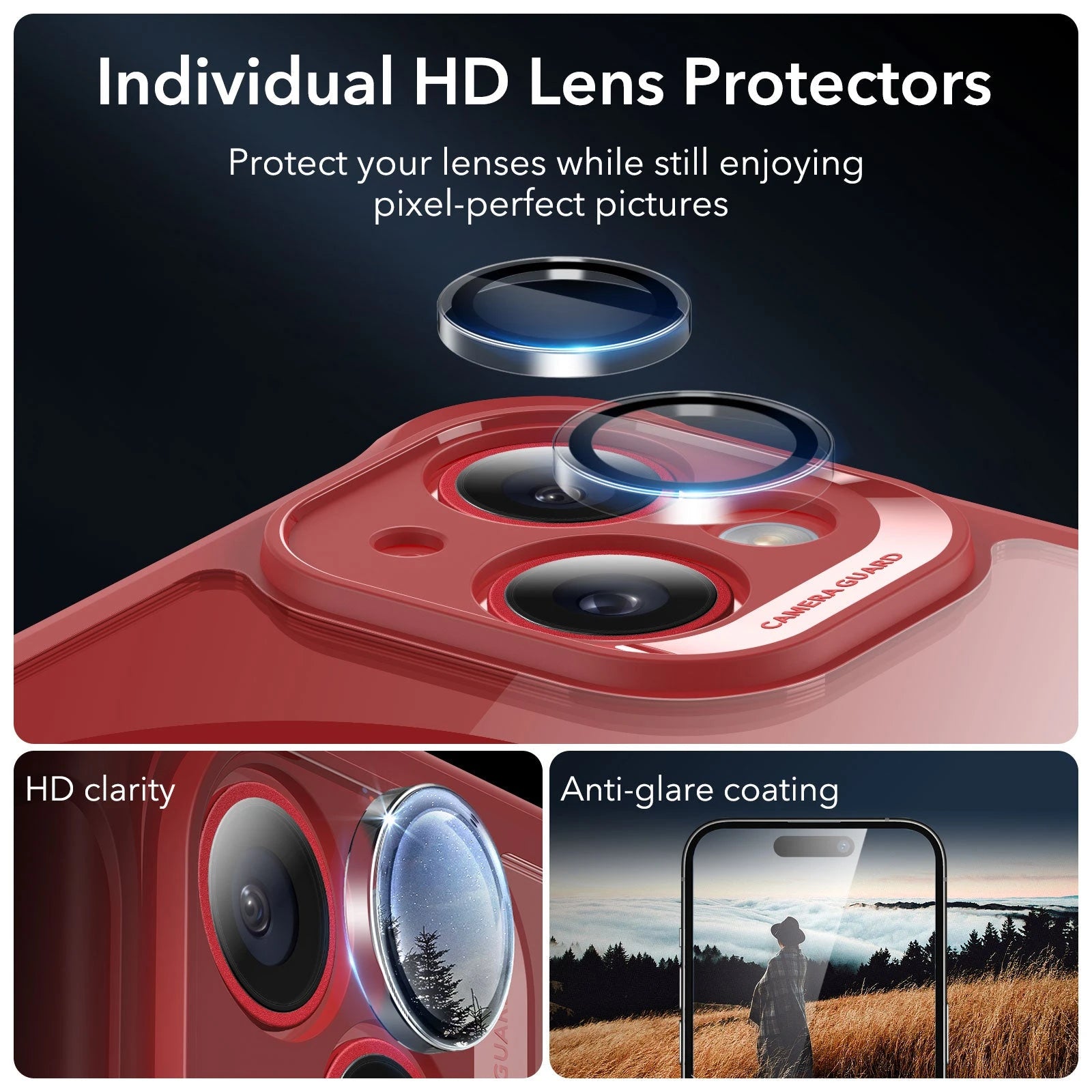 iPhone 14 Armor Tough Case (HaloLock) - Clear Red ESR ESR