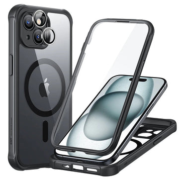 iPhone 15 Armor Tough Case (HaloLock) - Clear Black ESR