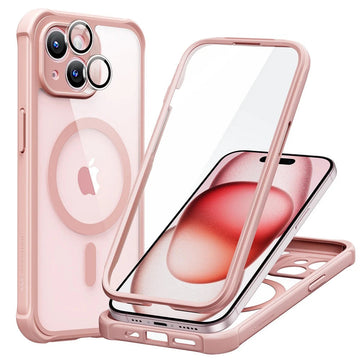 iPhone 15 Armor Tough Case (HaloLock) - Clear Pink ESR