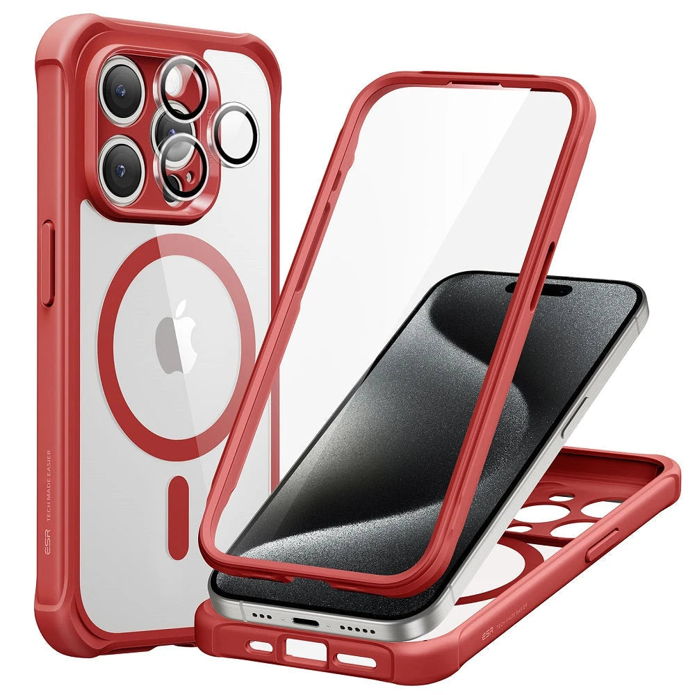 iPhone 15 Pro Armor Tough Case (HaloLock) - Clear Red ESR ESR