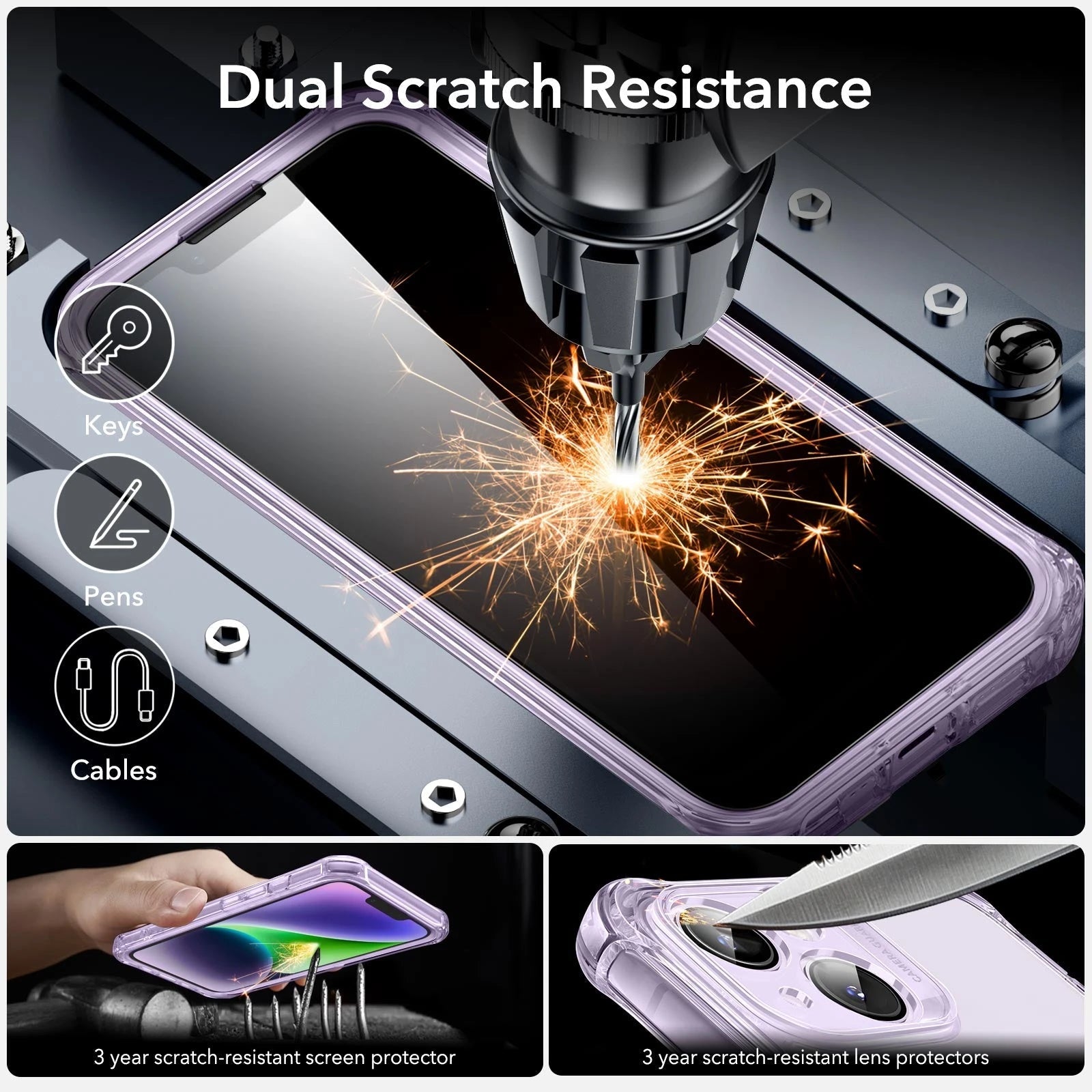 iPhone 14 Armor Tough Case (HaloLock) - Clear Purple ESR ESR