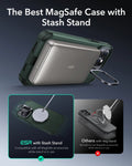 iPhone 14 Pro Max Cyber Tough Magnetic Case (Stash Stand) - Green ESR ESR