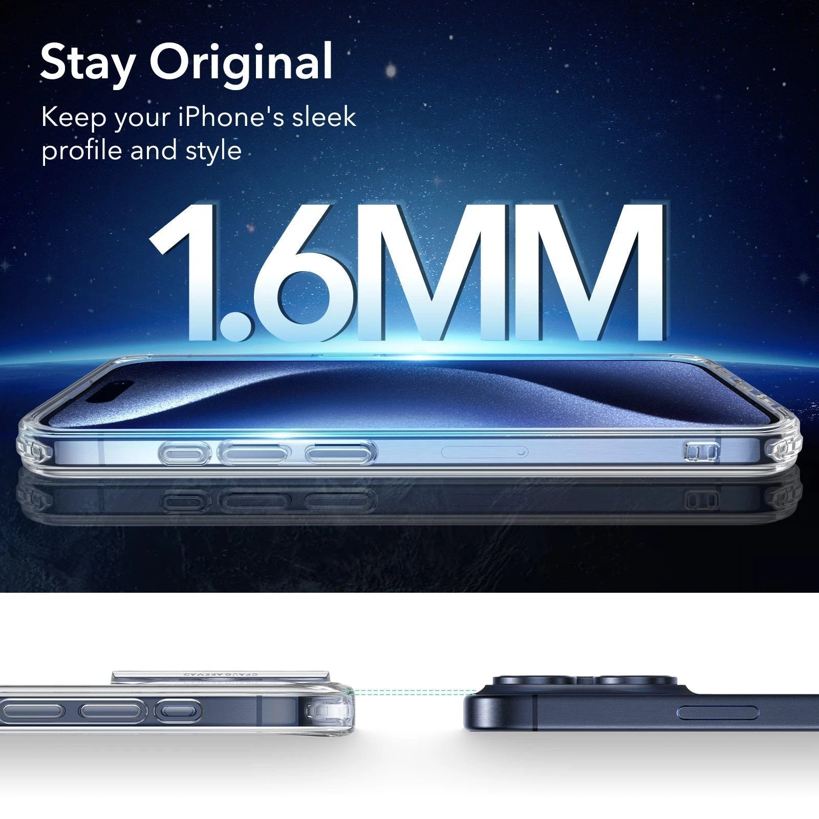 iPhone 15 Pro Max Classic Hybrid Case (HaloLock) - Frosted Clear ESR ESR