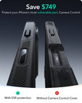 iPhone 16 Plus Cyber Tough Magnetic Case (Camera Control, Stash Stand) - Black ESR ESR