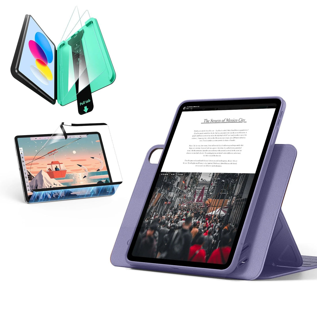 iPad Air 11″ (2025) Shift Transformation Bundle - Purple ESR ESR