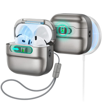 AirPods 5 Pulse FlickLock Magnetic Case - Titanium