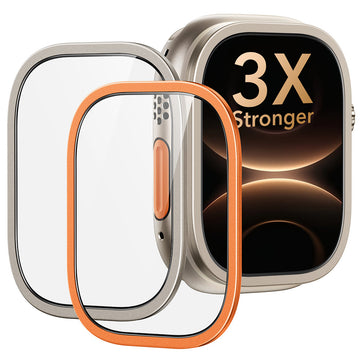 Apple Watch Ultra 3 Armorite® Pro Screen Protector (Bezel) - Titanium / Orange