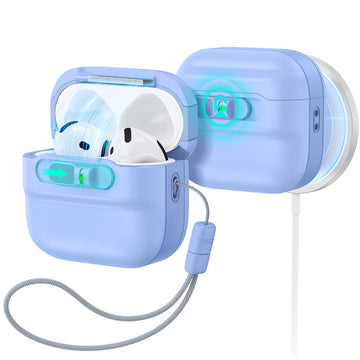 AirPods 5 Pulse FlickLock Magnetic Case - Light Blue