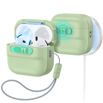 AirPods 5 Pulse FlickLock Magnetic Case - Light Green