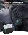 15W 3-in-1 Wireless Charging Station with CryoBoost (HaloLock) and AirPods Pro 3 Orbit Hybrid Case Bundle - Black - US Plug ESR ESR