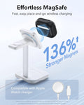 15W 3-in-1 Wireless Charging Station with CryoBoost (HaloLock) and AirPods Pro 3 Orbit Hybrid Case Bundle - Black - US Plug ESR ESR