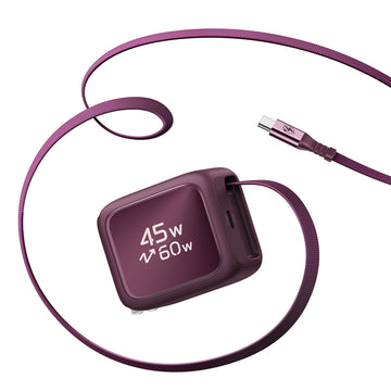 Xtend 45W Retractable Charger - US Plug - Burgundy