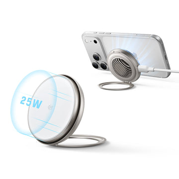 Cyclone 25W Magnetic Charging Pad with CryoBoost - Silver - 1 Set