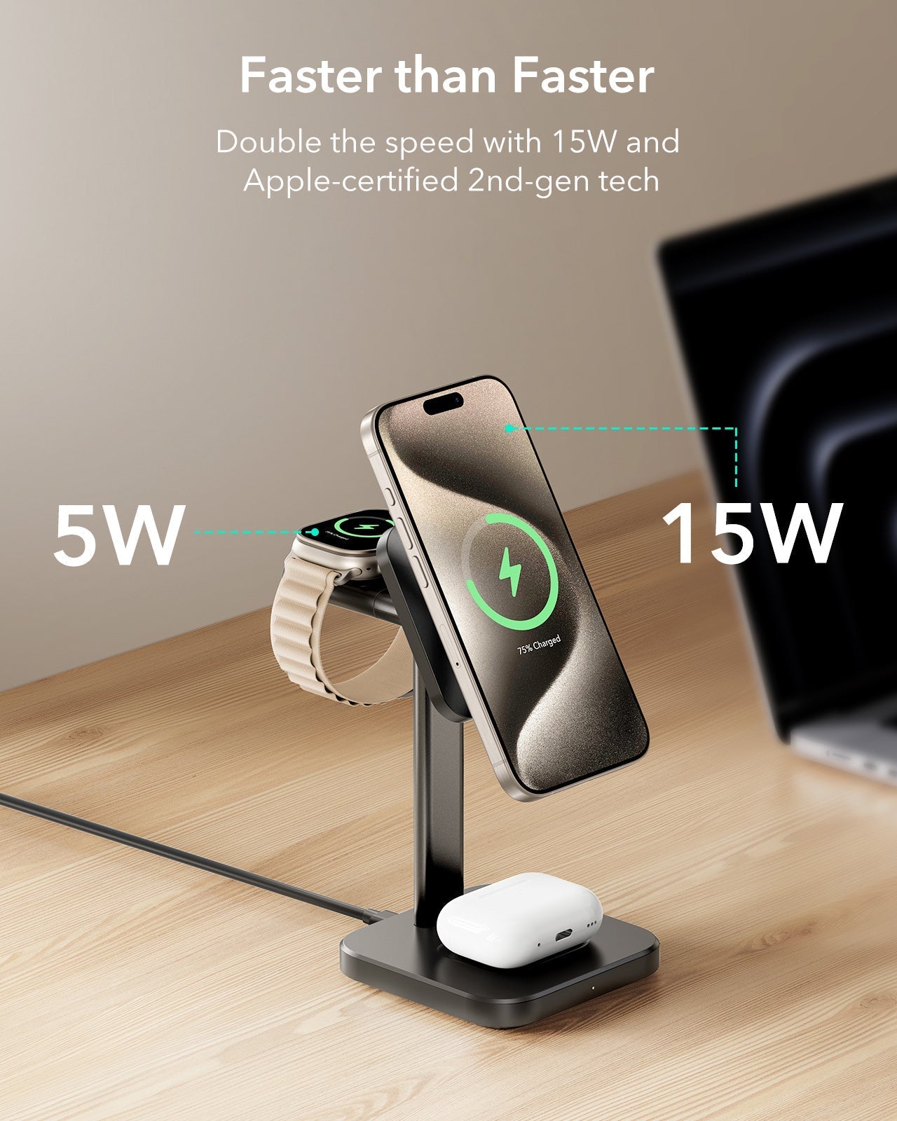 3-in-1 Magnetic Charging Station (15W) 