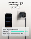 60W Max Charging  With a Single Pull