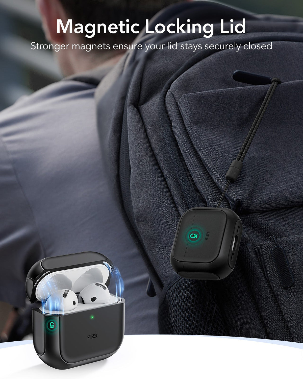 AirPods 5 Orbit Hybrid Magnetic Case - Black ESR ESR