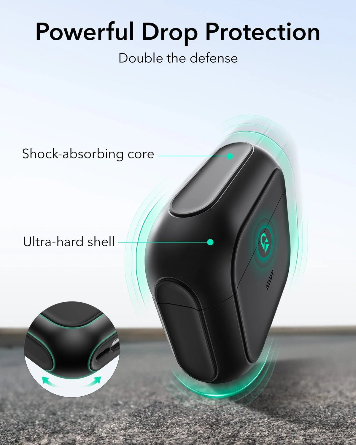 AirPods 5 Orbit Hybrid Magnetic Case - Black ESR ESR