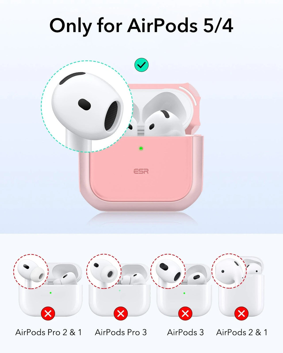 AirPods 5 Orbit Hybrid Magnetic Case - Pink ESR ESR