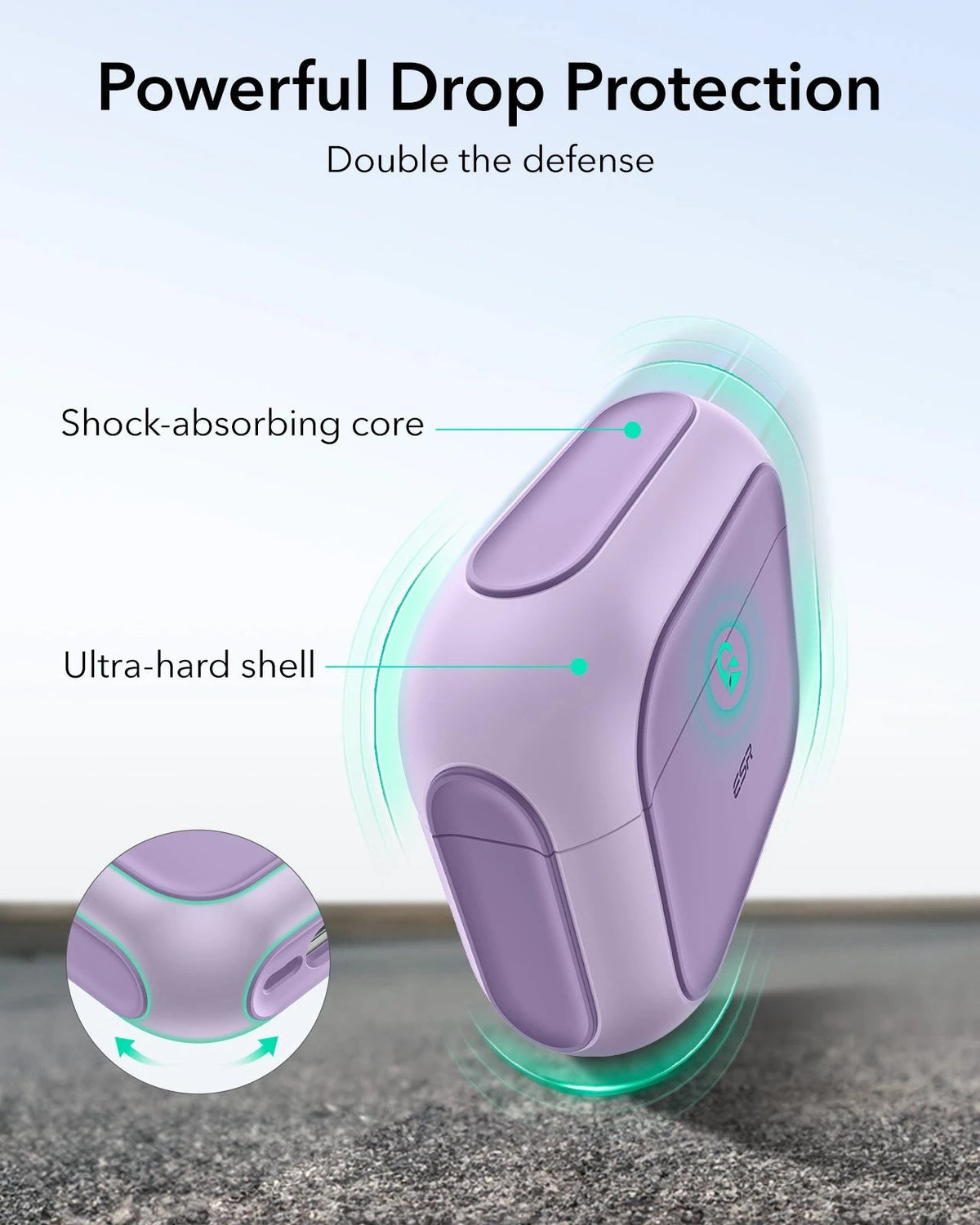 AirPods 5 Orbit Hybrid Magnetic Case - Purple ESR ESR