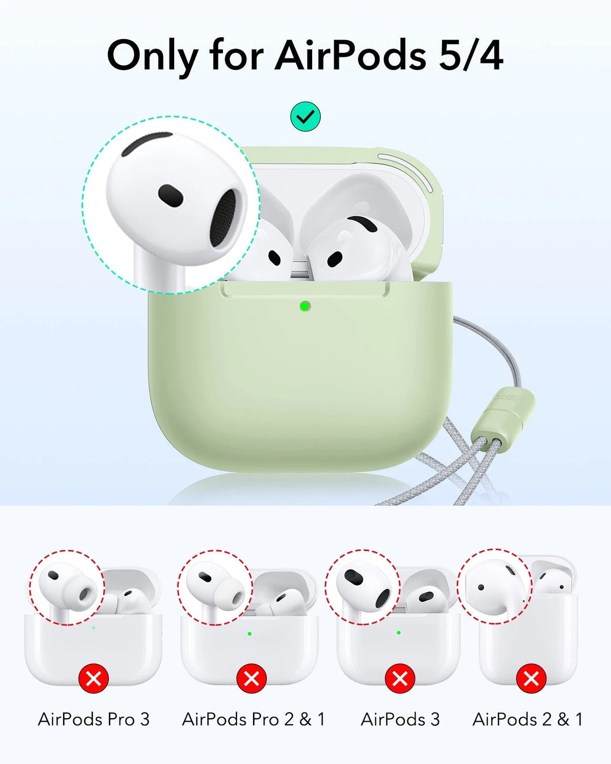 AirPods 5 Pulse Lite Magnetic Case - Light Green ESR ESR