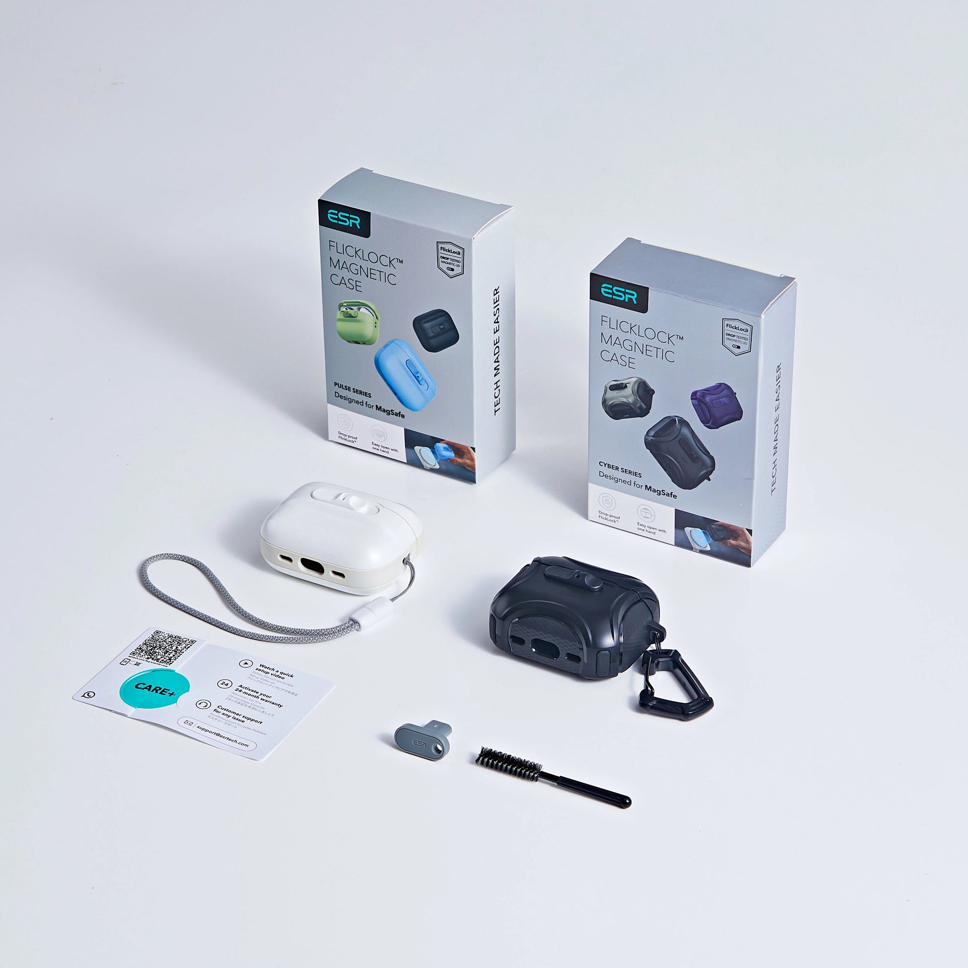 AirPods Pro 3 Dual Style Security Lock Bundle - Black & White ESR ESR