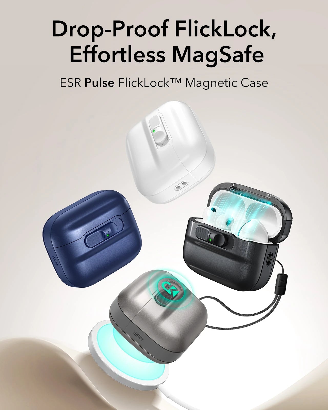 AirPods Pro 3 Dual Style Security Lock Bundle - Black & White ESR ESR