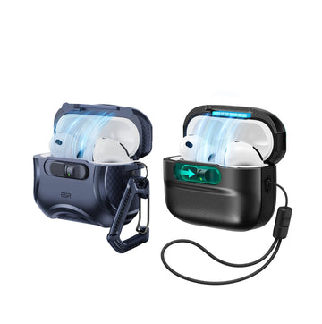 AirPods Pro 3 Dual Style Security Lock Bundle - Navy Blue & Black