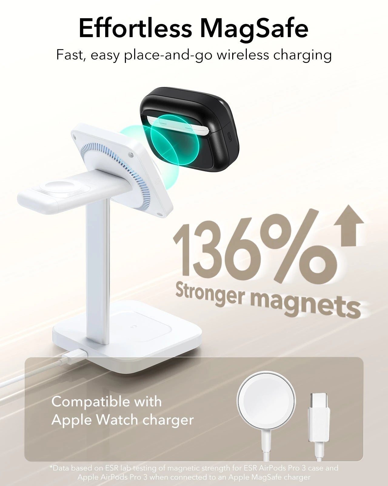 AirPods Pro 3 Pulse FlickLock Charging Case Cover Black wireless charging