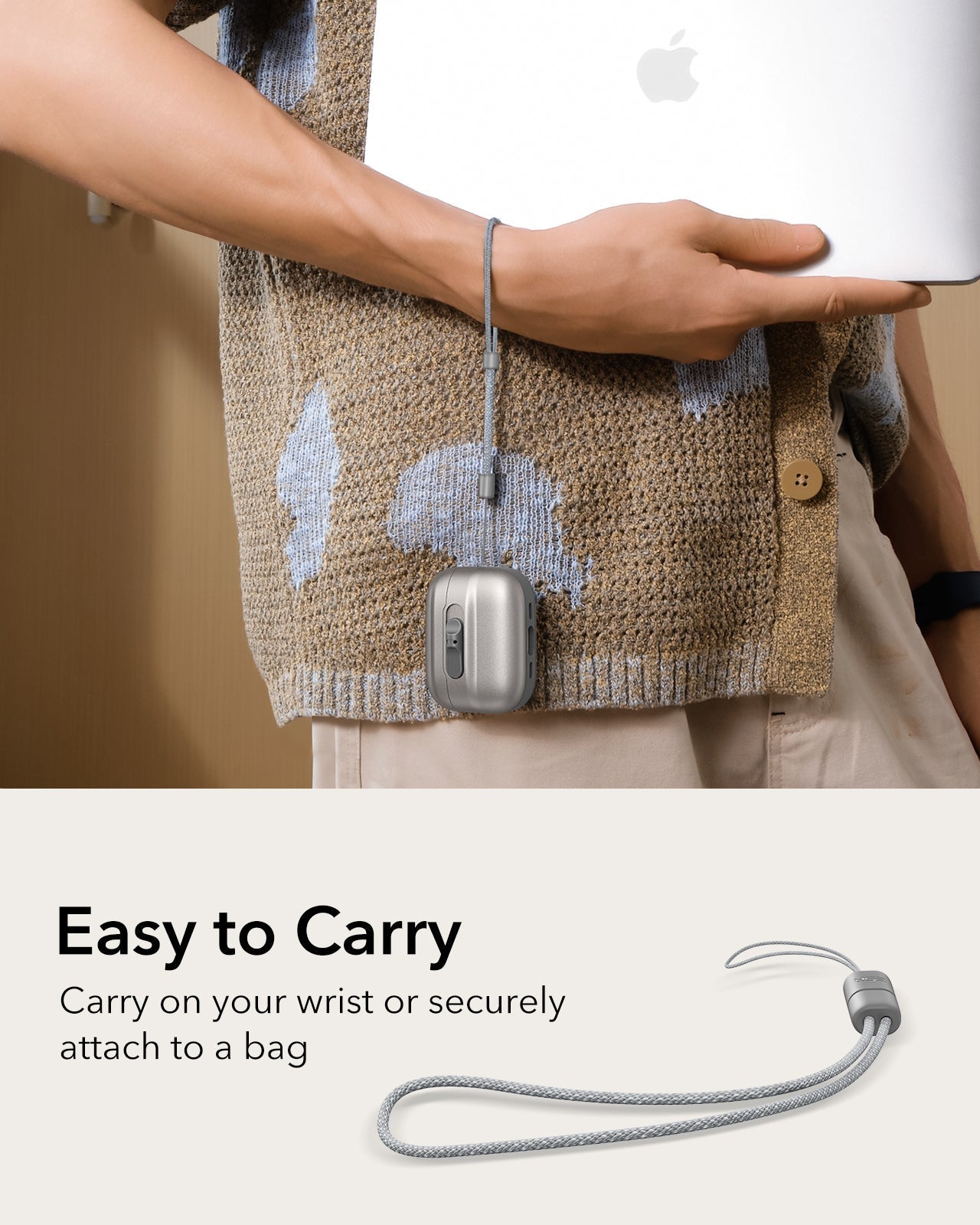 AirPods Pro 3 Pulse FlickLock Charging Case Cover Titanium easy to carry