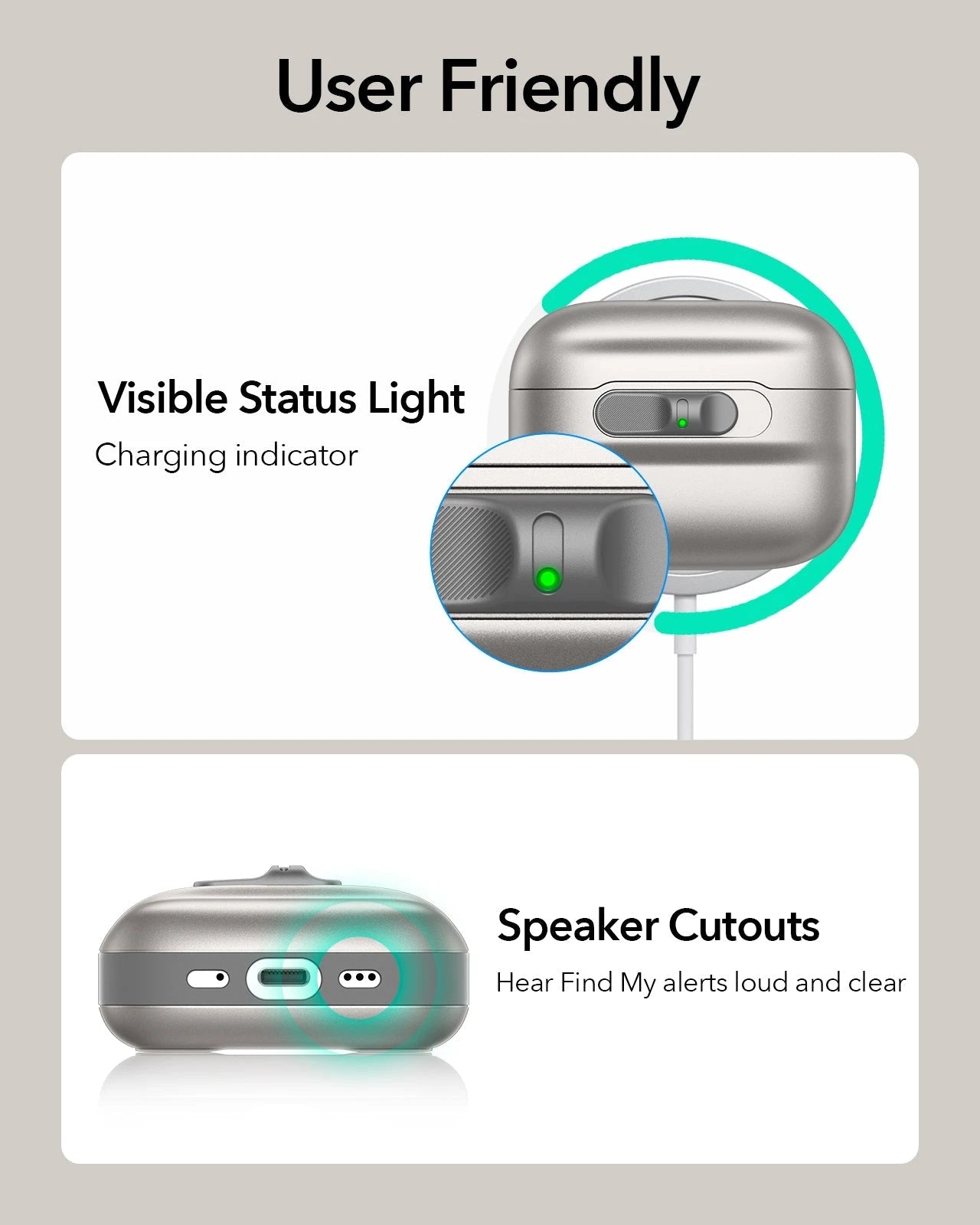 AirPods Pro 3 Pulse FlickLock Charging Case Cover Titanium user friendly