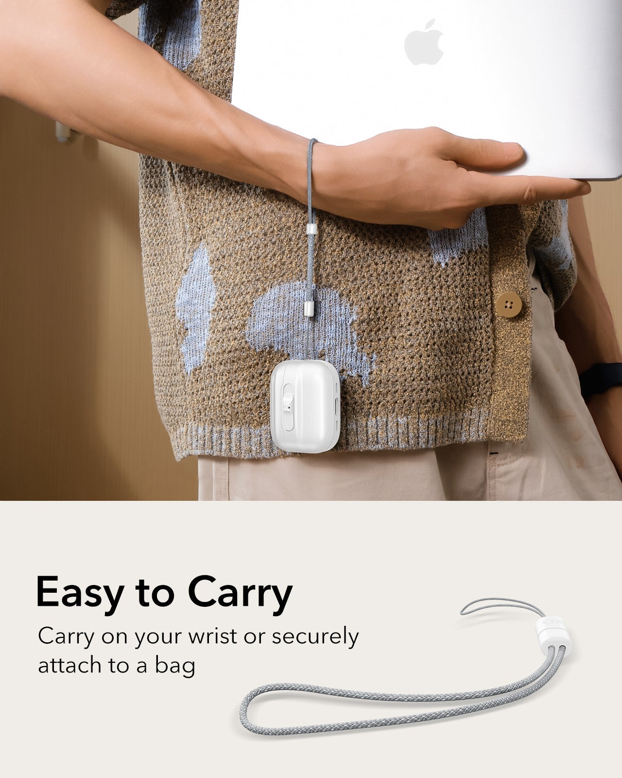 AirPods Pro 3 Pulse FlickLock Charging Case Cover White esy to carry