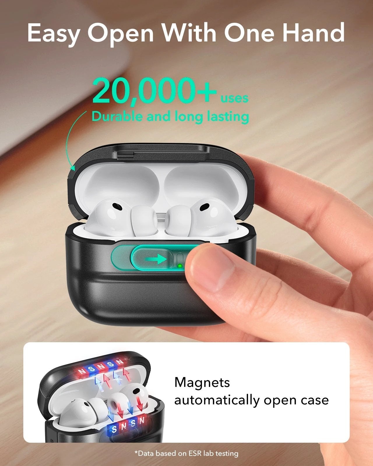 AirPods Pro 3 Pulse FlickLock™ Magnetic Case - Black ESR ESR