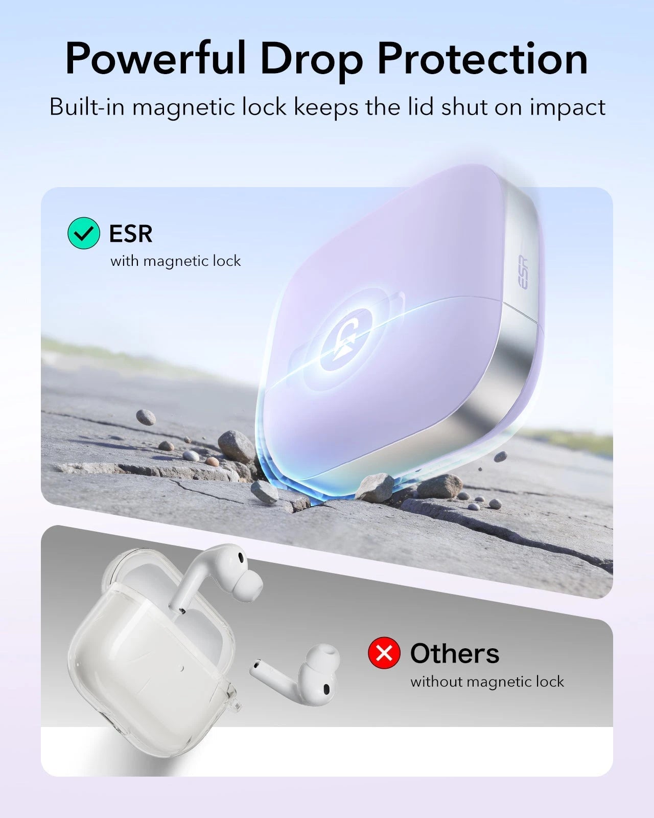 AirPods Pro 3 Pulse Lite Magnetic Case - Light Purple ESR ESR
