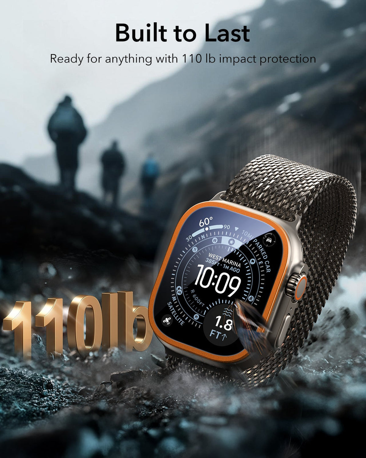 Apple Watch Ultra 4 Armorite Screen Protector (Bezel) - Orange ESR ESR