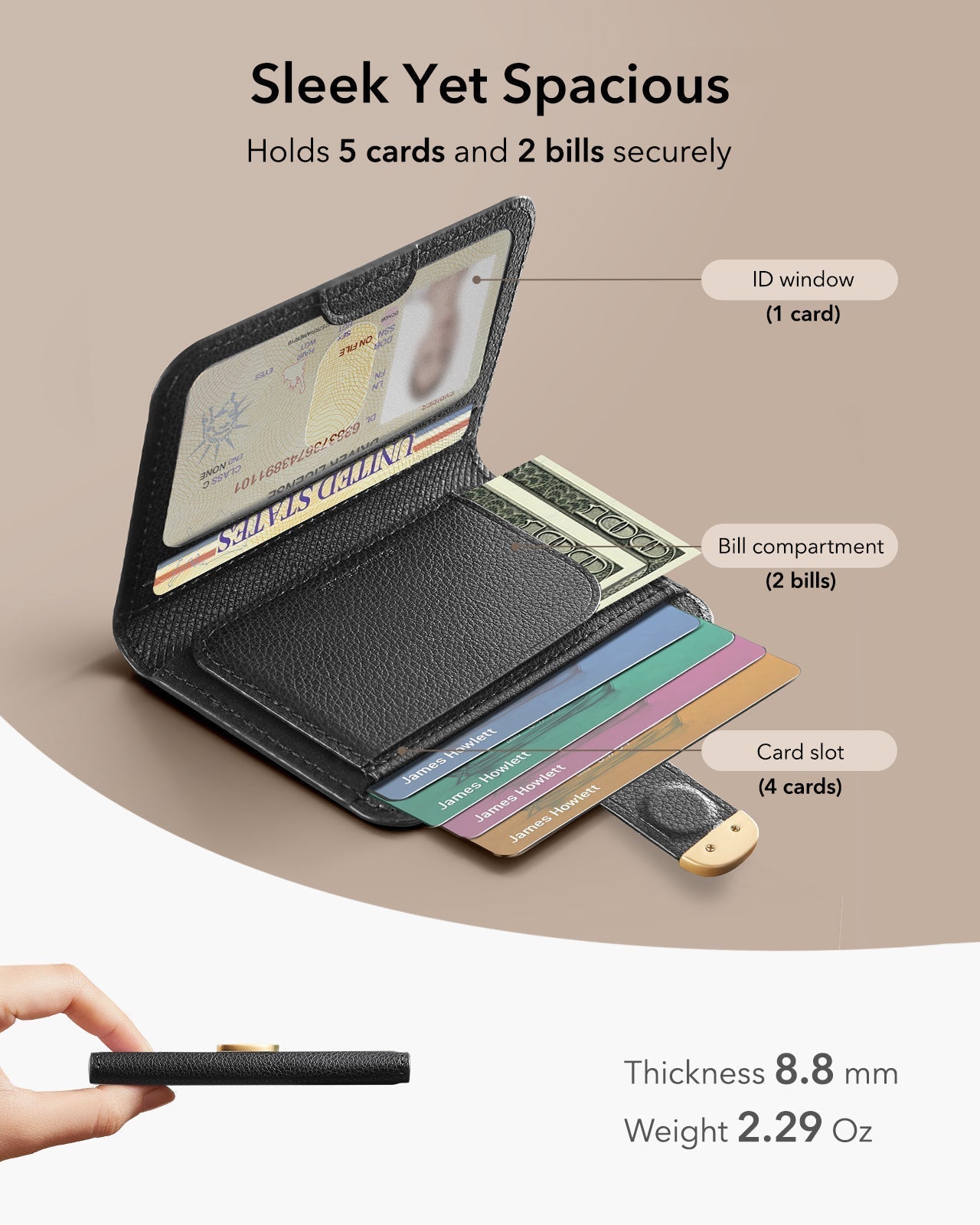 Aura Clutch Magnetic Wallet - Black ESR ESR