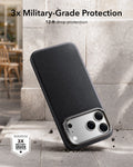 ESR Black Leather iPhone 18 Pro Max Magsafe Case with Stand 3x Military-Grade Protection