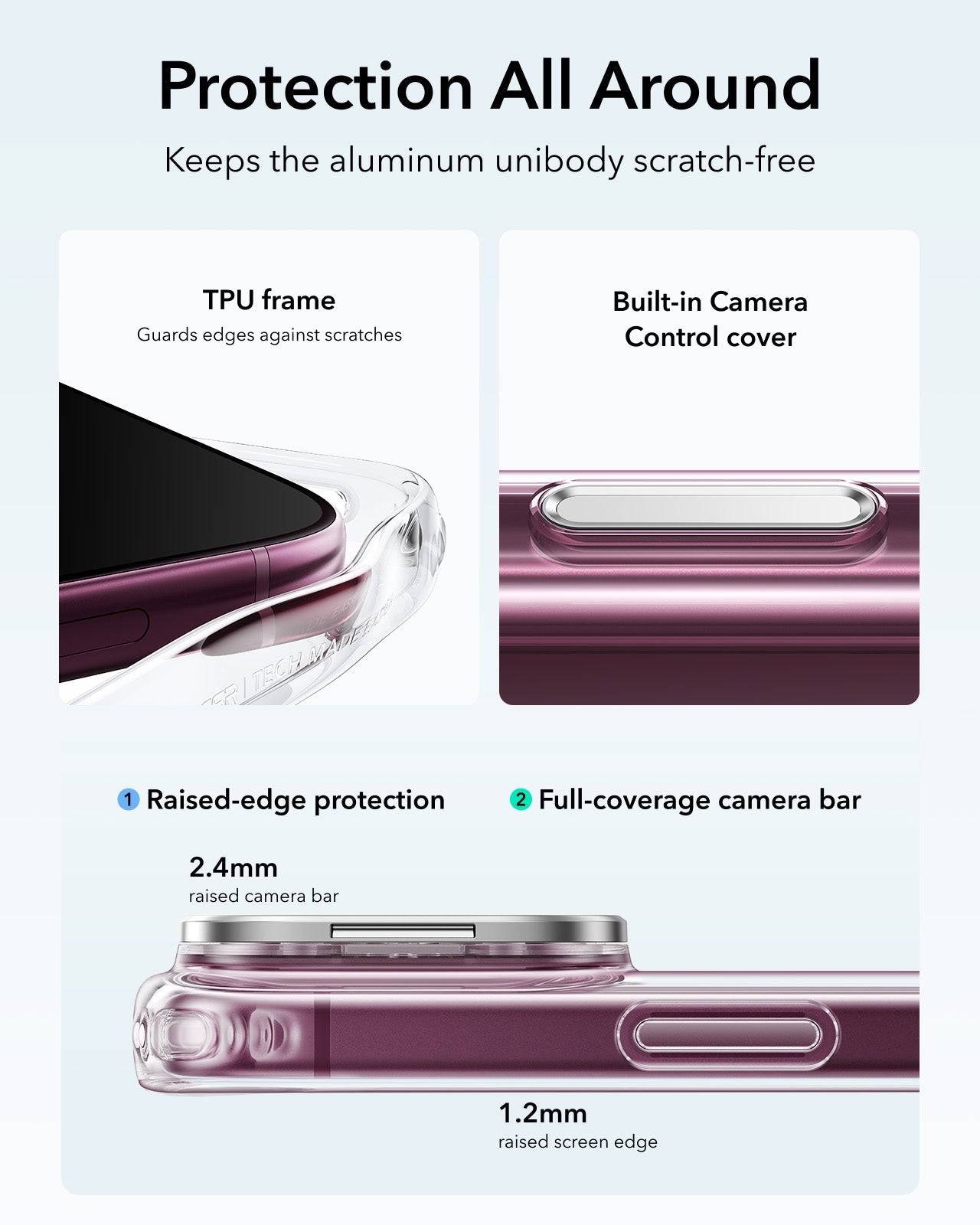 ESR Clear iPhone 18 Pro Max Magsafe Slim Phone Case with Stand Protection All Around