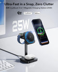 CryoBoost 3-in-1 Magnetic Charging Station (25W, Qi2.2)  - JP Plug–White ESR ESR