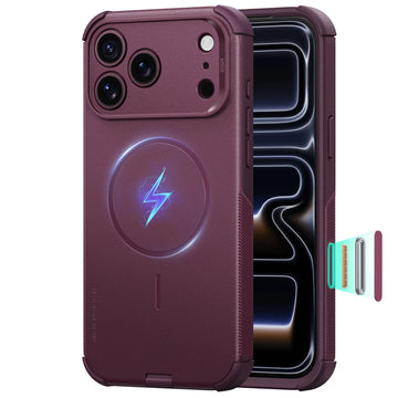 Deep Burgundy iPhone 18 Pro Max Case Tough Phone Case with Magsafe