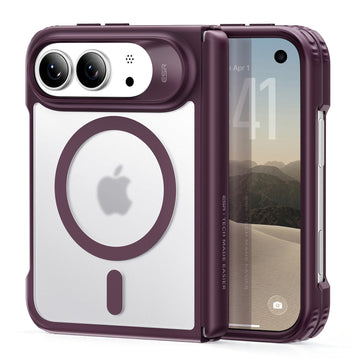 iPhone Duo Classic Hybrid Magnetic Case - Frosted Deep Burgundy