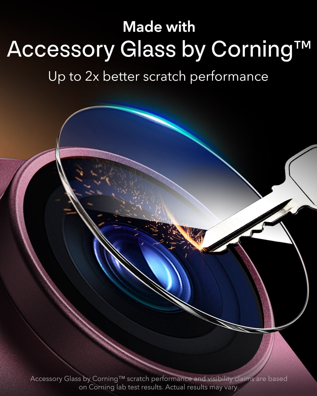 ESR Deep Burgundy iPhone 18 Pro Corning Glass Camera Lens Protector Made with Accessory Glass by Corning™ 