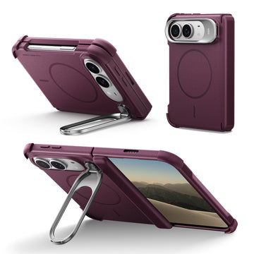 Deep Burgundy iPhone Duo Tough Phone Case Magsafe with Stand