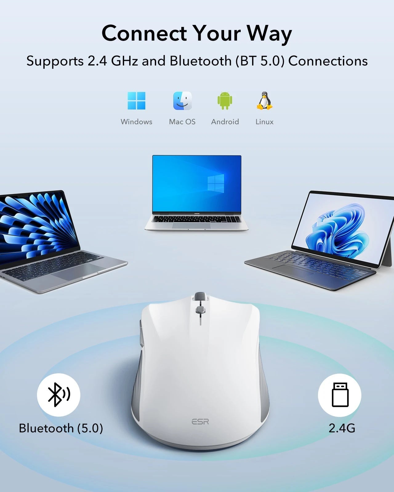ESR MagMouse™ Wireless Mouse - White ESR ESR