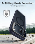 ESR Frosted Blue iPhone 18 Pro Max Magsafe Slim Phone Case with Stand 4x Military-Grade Protection