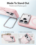 Frosted Bubblegum Pink iPhone 18 Pro Magsafe Slim Phone Case with Stand Made To Stand Out