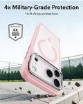 Frosted Bubblegum Pink iPhone 18 Pro Magsafe Slim Phone Case with Stand 4x Military-Grade Protection